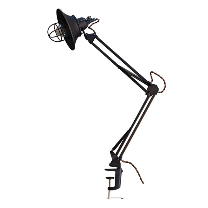 Ampoule クランプライト 照明 おしゃれ デスクライト アイアン 照明器具 間接照明 電球別売 ブラック クリップライト RAUTA ラウタ クランプ式デスクライト