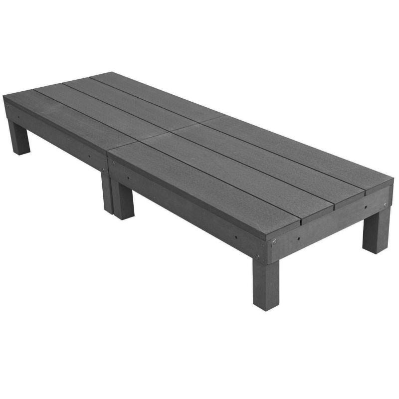 アイガーデン(igarden) アイウッドデッキ60系 人工木製 ブラック 幅598×奥行900×高280mm 2点セット i10368_2d60_bk|日用雑貨 RISE店