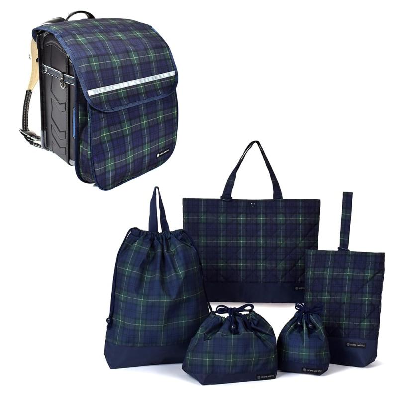 COLORFUL CANDY STYLE 入園入学6点セット レッスンバッグ シューズケース 巾着 体操服袋 お弁当袋 コップ袋 小物入れ ランドセルカバー収納付き 女の子 かわいい 男の子 かっこいい