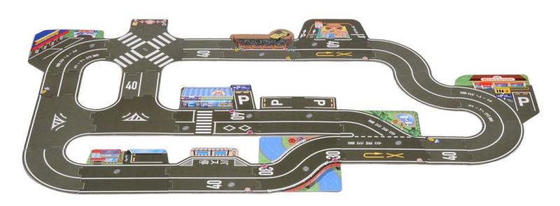 タカラトミー(TAKARA TOMY) トミカワールド 街がひろがる つながる道路 W245×H245×D50mm グレー