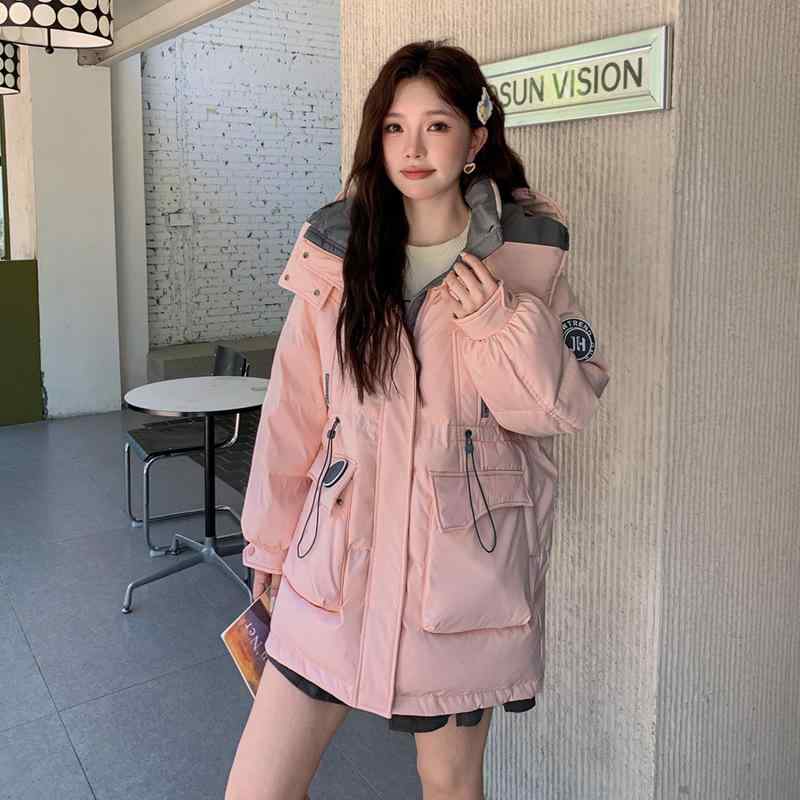 お上さん用 落ち込む上衣 大きめ大きさ 中長丈 白鴨落ち込む 秋冬用 生あたたかい 軽さ 防寒 大きめ 大きさ ゆったり影ぼうし 日常使い走り