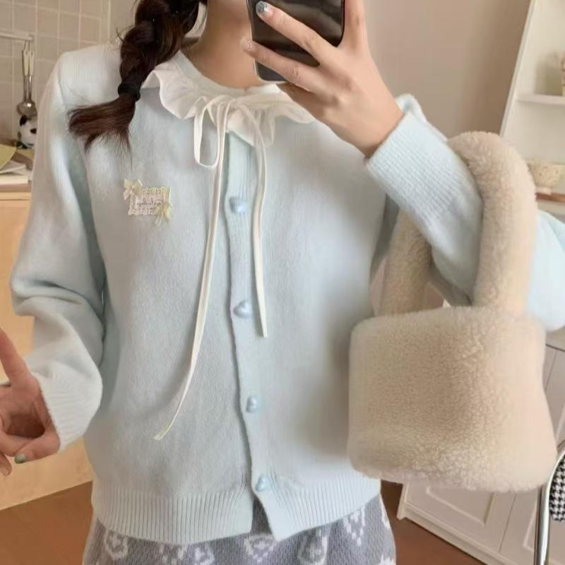 ニット カーディガン レディース ゆったり 学院風 柔らか 秋冬 合わせやすい ファッション トップス アウター 普段使い カジュアル ニット素材 軽量 伸縮性x2