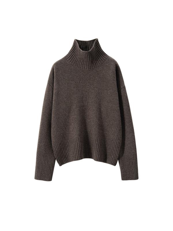 秋冬 ハイネック カシミヤセーター 女性用 厚手 保温 ゆったり ビッグシルエット ニット トップス フィット 暖かみ 柔らかい 素材 日常使い｜日用雑貨　RISE店 14,134円