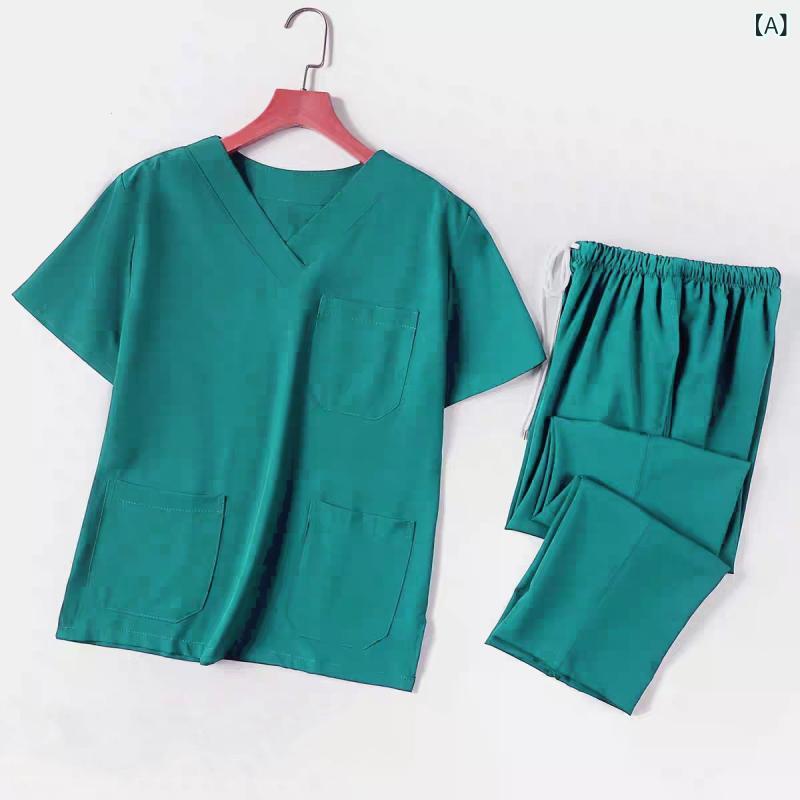 看護師服 セパレートセット 伸縮性 高級感 医療用 病院作業服 医師服 美容院 歯科対応 軽量素材 吸湿速乾 接触冷感 機能性 プロ ユニフォームx2