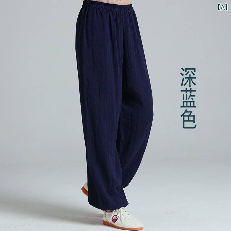 練功パンツ 太極拳 男女用 ゆったり 単色 ヨガ 灯籠型 武術 ランニング フィットネス 運動 ホワイト