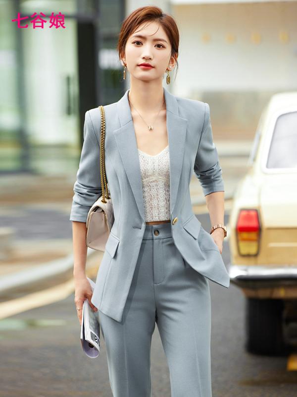 女性用 テーラードジャケット 職業スーツ セットアップ 長袖 スリムフィット 修身 通勤服 仕事着 スタイリッシュ ファッション エレガント ブラウス スカート 組み合わせ 軽量 快適 普段使い