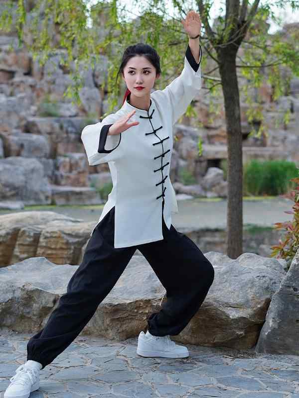 太極拳服 男女用 綿麻素材 春夏秋 練習着 武術 パフォーマンス 団体試合 多色 軽量 吸湿速乾 通気性 動きやすい ユニフォーム