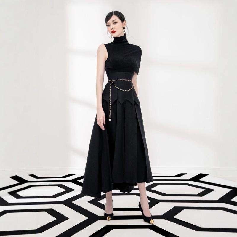 レディース 春夏 ニット フェイクツーピース ワンピース アシンメトリー ロングドレス 性 伸縮性 女性用 ドレス 日常使い 軽量 素材 形状 |日用雑貨 RISE店