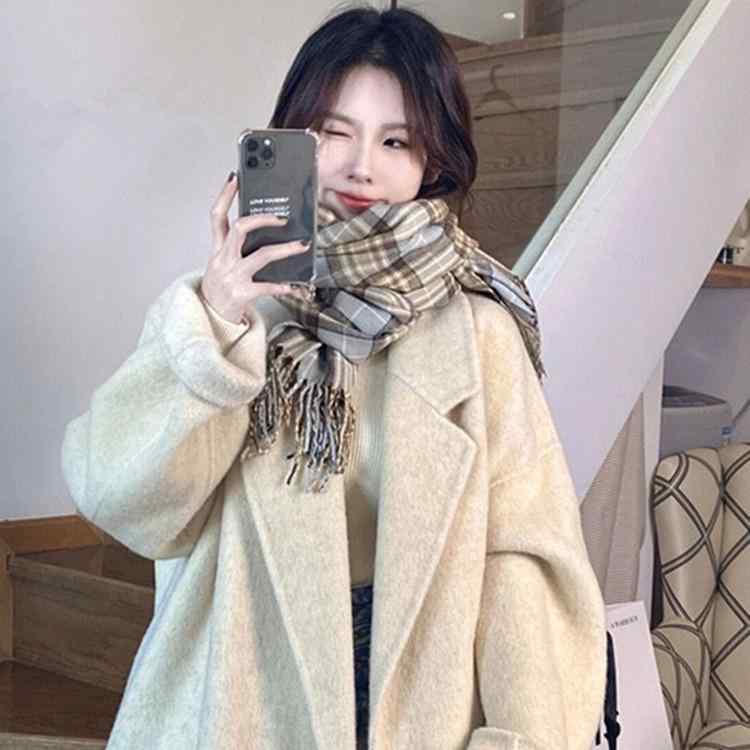 コート レディース 秋冬 ロング丈 厚手 両面羊毛 ゆったりシルエット 低身長対応 高級感 ウールツイード 暖か アウトドア 普段使い