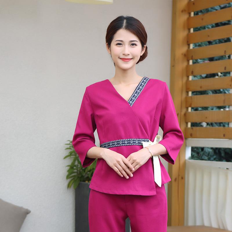 作業パンツ レディース 春夏 美容院 SPA 技師用 ネイルサロン 足療 汗蒸し サウナ 通気性 吸湿速乾 動きやすい コットン混 快適