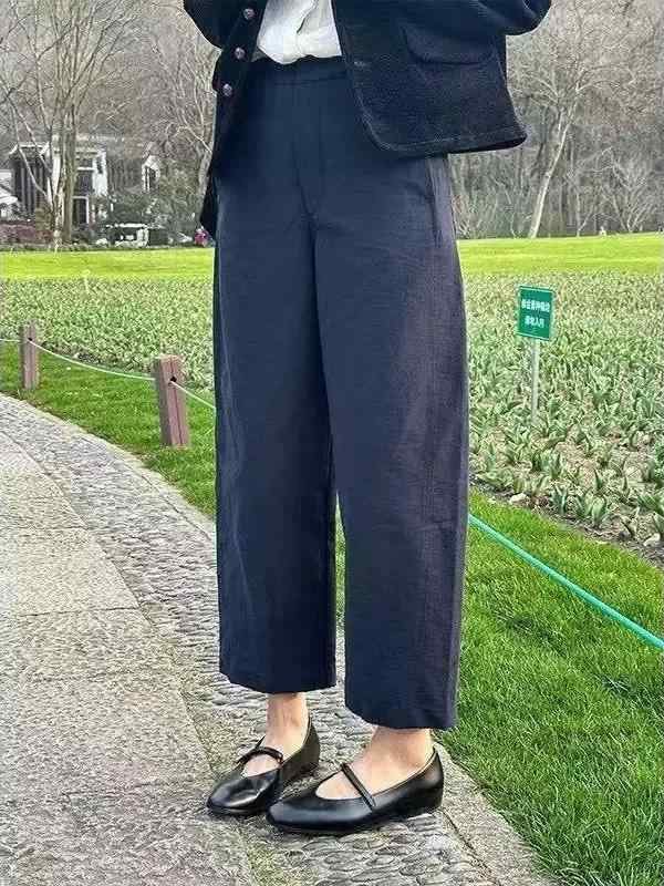ズボン下 レディース 直筒 ワイドレッグ 心地好い ポリエステル 春夏 ゆったり 影ぼうし 普段使い走り 練りあわせる衣料繊維 好いたらしい 流行り物