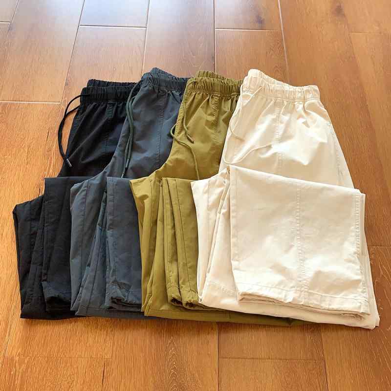 パンツ レディース ワークパンツ ロングパンツ カジュアル ワイドレッグ 束脚 伸縮腰 ゆったりシルエット 秋冬 普段使い 軽量 コットン混 デイリーウェア
