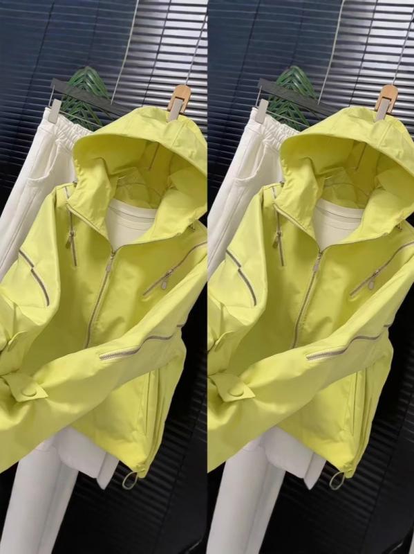 女性用 フード付き ジッパー ジャケット 春秋 カジュアル 個性 万能 アウトドア 軽量 防水 風防 通勤 普段使い コーディネート しやすい トップス レイヤード