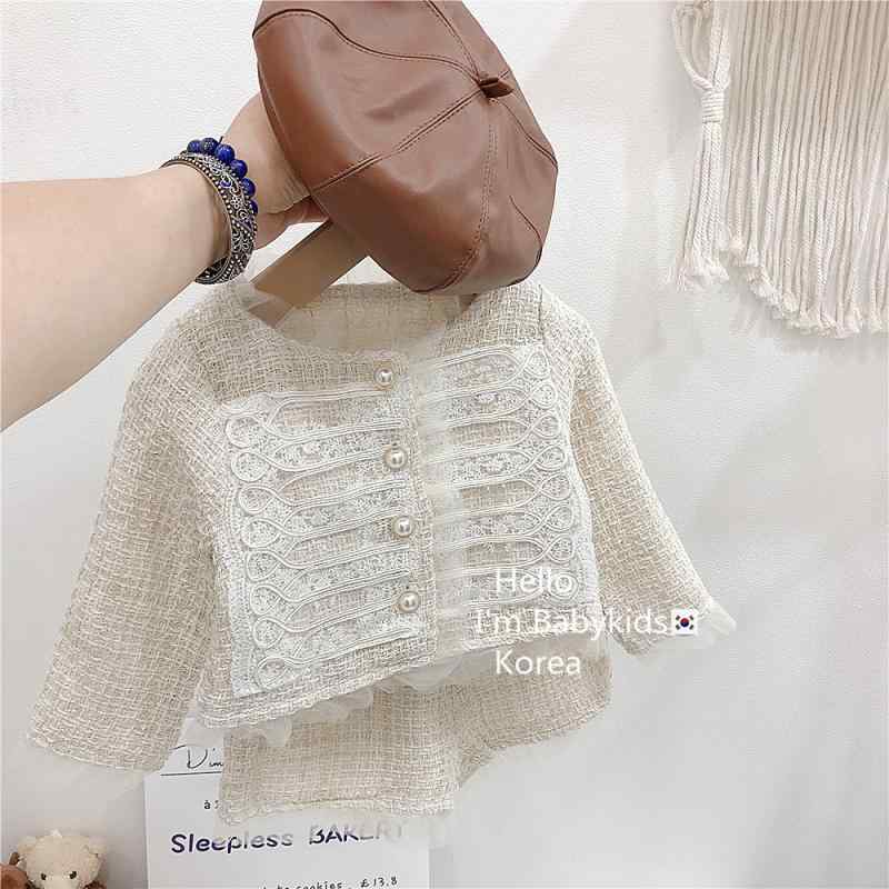 女の子 春秋 ジャケット ショートパンツ セット スタイリッシュ コーデ 普段使い 軽量 綿素材 かわいい