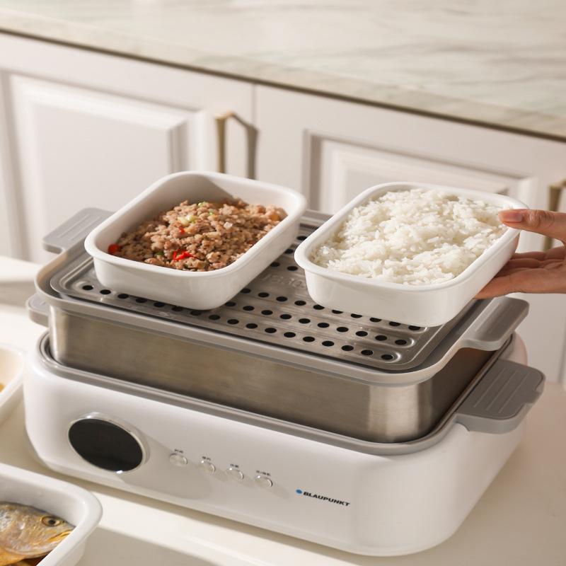 セラミック 調理 プレート 蒸し器 皿 焼き 皿 オーブン 耐熱 油切り トレイ チーズ グラタン 皿 電子レンジ 対応 白 キッチン ウェア 多機能 料理 用