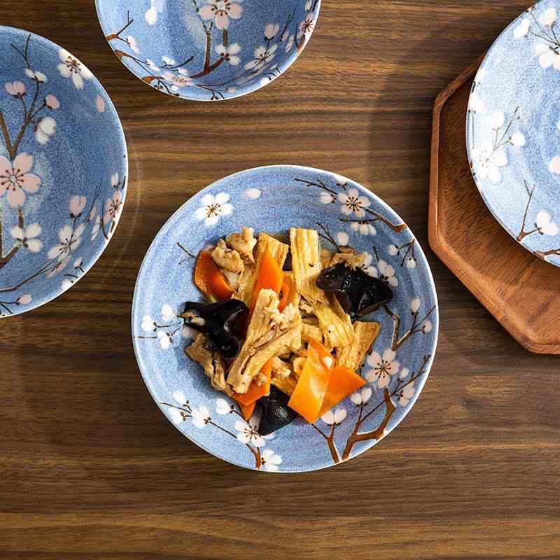 食器 桜柄 瀬戸もの 田の実碗 一皿 皿 日常使い走り 身寄り用 耐久性 花飾りつけ 陶器 ちゃぶ台設備