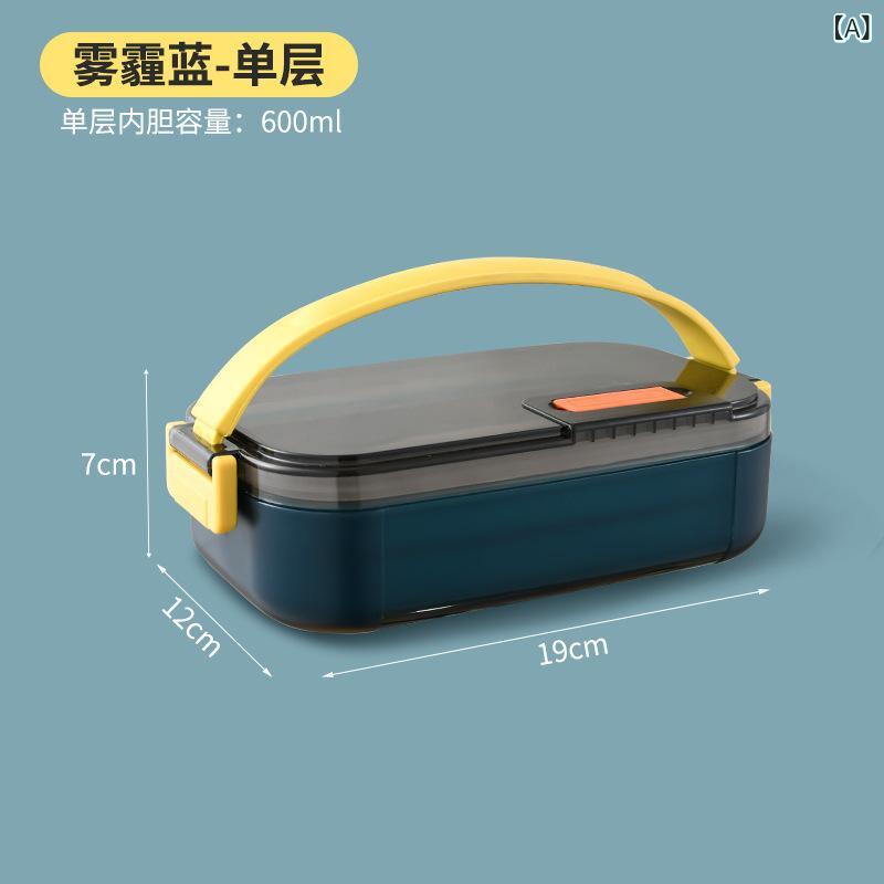 弁当箱 ステンレス鋼 二層 三層 間仕切り付き添い人 密封 防目こぼし 手持ち部分 潅漑 保温 夕御飯ボックス席 日常用 勤務場所用 耐久性 軽さ 多段 食洗機相応う 大人用弁当箱-弁当箱・水筒