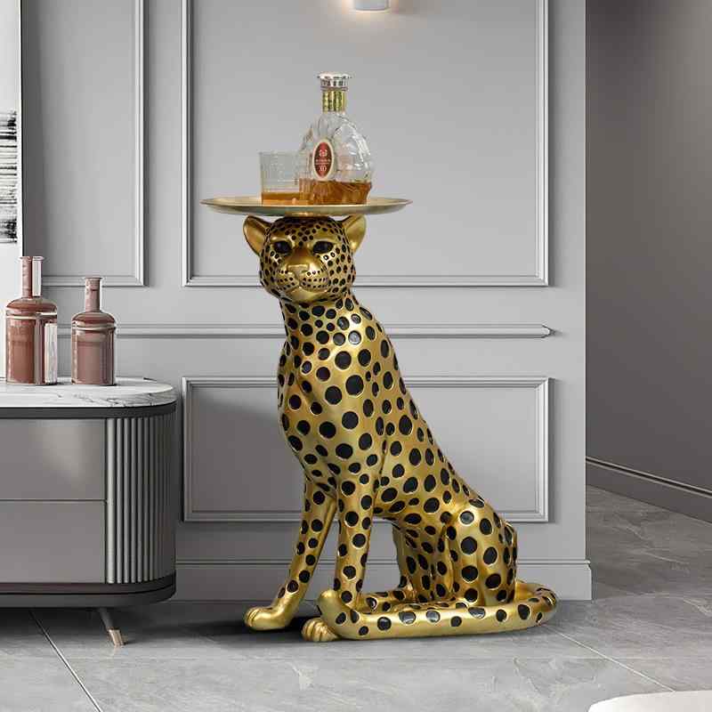 大型 ヒョウ 飾りつけ ラッキーアイテム リビング 室内装飾 部屋の入り口 飾りつけ 創造的 老人ホーム かざり付ける ホンブルグ帽 室内 かざり付ける品 立ち会い場 照明ランプ