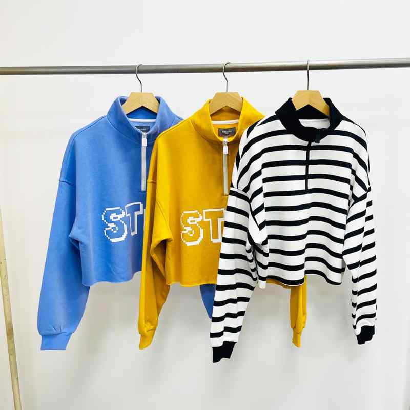 レディース スウェット ハーフジップ 立襟 裏起毛 厚手 暖か カジュアル 普段使い 秋冬 トップス コーデ 合わせやすい