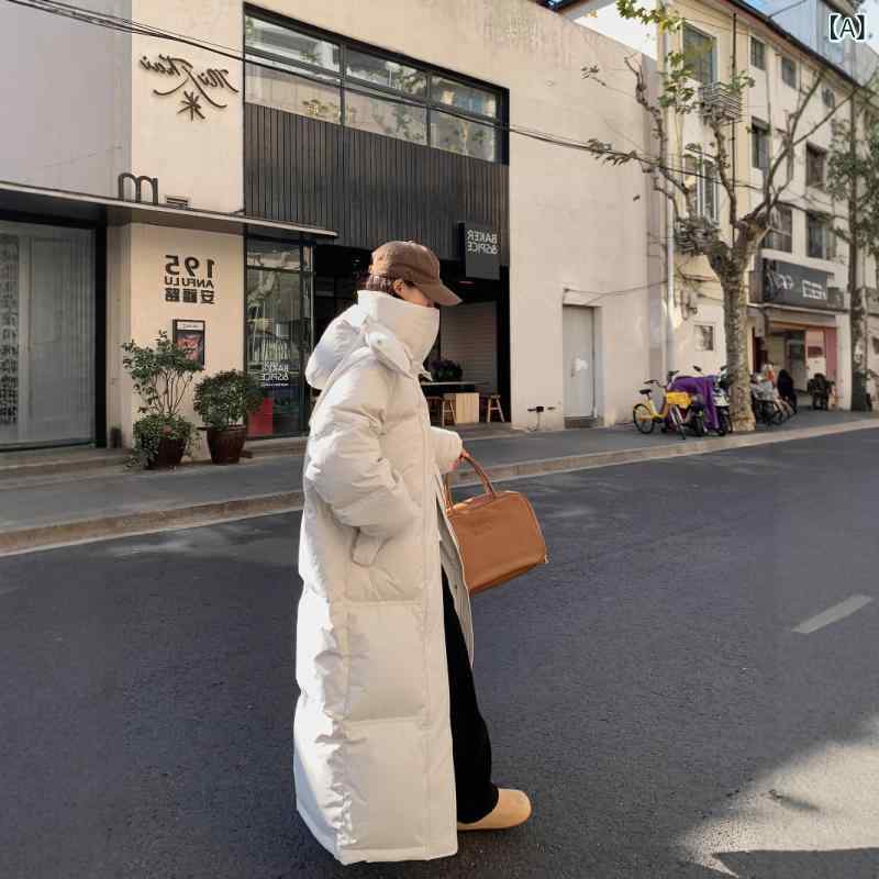 ロング 落ちこむ厚地の外套 レディース 冬用 膝下丈 足関節丈 肌さむ相応う 朦々たる 白鴨落ちこむ 生あたたかい 防寒 アウター 軽さ 役立つこと性