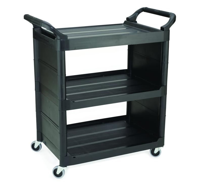 ラバーメイド(Rubbermaid) ユーティリティカート エンドパネル付き ブラック 342107