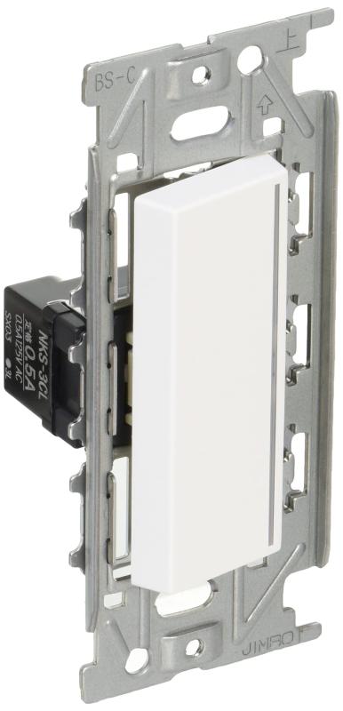 神保電器/NKW3路チェックランプ付きスイッチセット シングル ピュアホワイト(PW) NKW01012