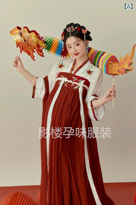 妊婦用 漢服 書き割り 大時代 長スコート 手みじか  マタニティ 映し絵 映画化 制作室 御召しもの ゆったり 影ぼうし 言い慣わし 柄 妊婦 おっ母さん 祝する 活動写真 専用