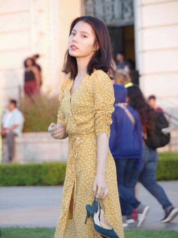 衣装 レディース 夏 黄味がかった ポルカ点点 小花柄 桔梗柄 レトロ フレンチ 一回り御召しもの 口さかしい 影ぼうし 心地好い