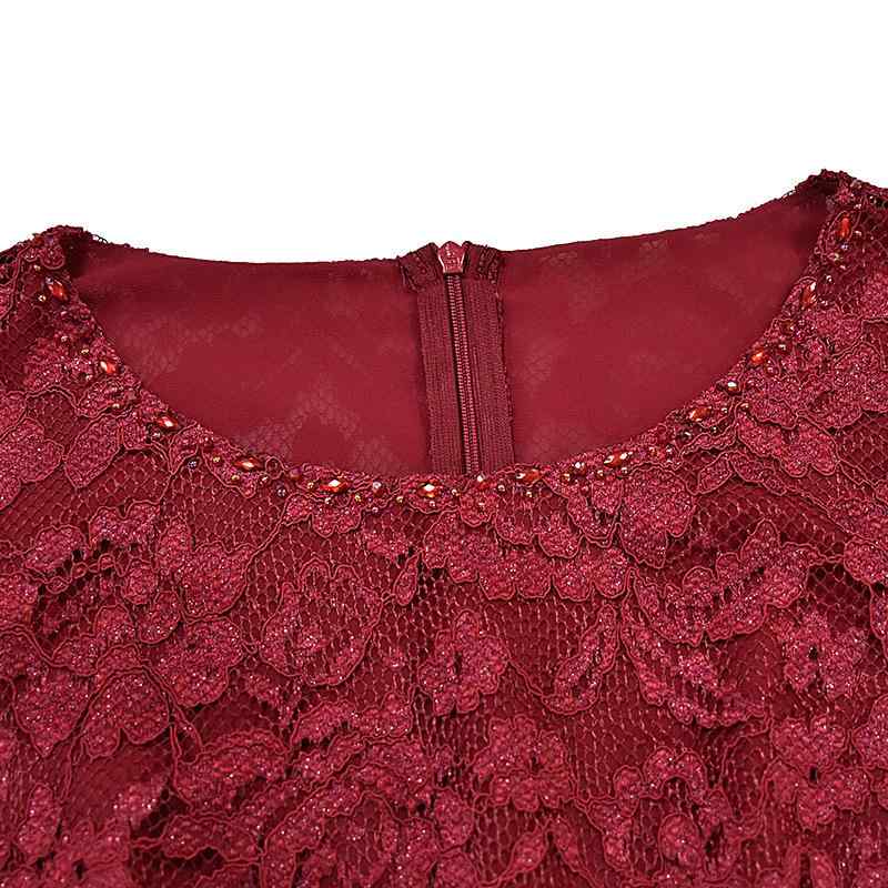 ワンピース レディース 大人女性用 夏用 レース シフォン ロングドレス 赤 ウェディング 礼服 上品 軽量 通気性 吸湿速乾 花嫁 コーディネート｜日用雑貨　RISE店