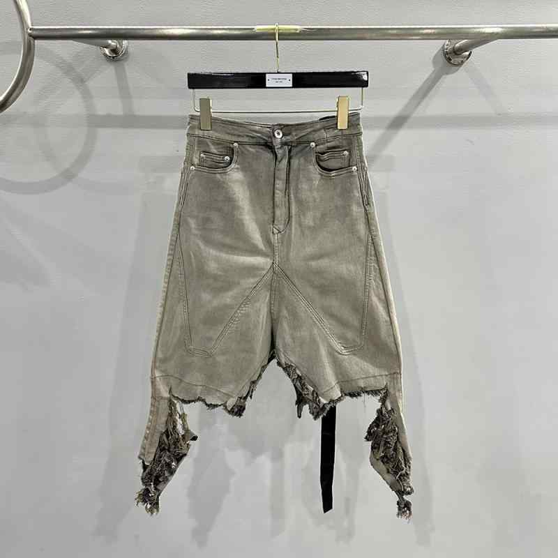 レディース デニムスカート 春夏 ライトグレー 洗いざらし加工 ダメージ加工 ほつれ風裾 個性派 ストレッチ素材 膝丈 カジュアル 普段使い 軽量 伸縮性｜日用雑貨　RISE店