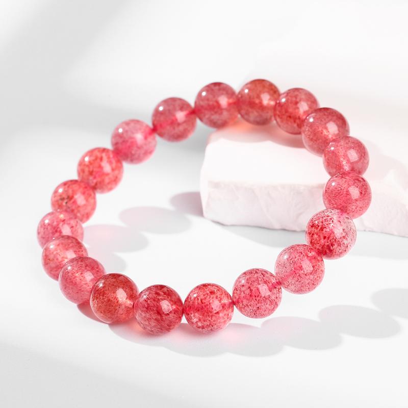 草莓晶 手? 女用 ?蜜 贈りもの ?品 珠子 手串 ?雅 甜美 ?? ?尚 气? 一風変わった ?日 ?念日 送礼 ?合 精美 荷造り 贈りもの 荷造り 搭配 任何服? 提升 气? ?白 ?色 提亮 气? ?耀 迷人 色つや 一風変わった?? ??百搭 甜美可? ?雅气? ?白