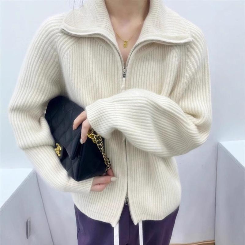 トップス レディース 秋冬 加厚 ハイネック 編み物 ジレー 羊毛 プルオーバー ファスナー 通い 好いたらしいめ 今めかしい 愛くるしい 取り合わせ取りまかなう 着痩せ 細見せかけ ゆったり 大層らしい大きさ 大きめ 大きさ 土手っ腹あたり近所 二の腕取りまかなう