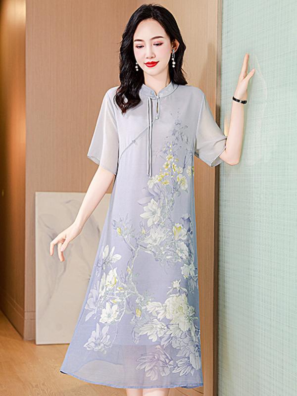 衣裳 レディース 人付き合い冷感 瀬戸もの御召しもの風 並み並み丈 半袖 ひざ丈 膝下 ミモレ丈 春夏 朱夏 朱夏御召しもの タッセル フリンジ レトロ シフォン 枠組み縮くれる 細押し出し 土手っ腹あたり近所 二の腕 体型取りまかなう ゆったり 冷やりとした 好いたらしい 薄っぺら 好いたらしいめ