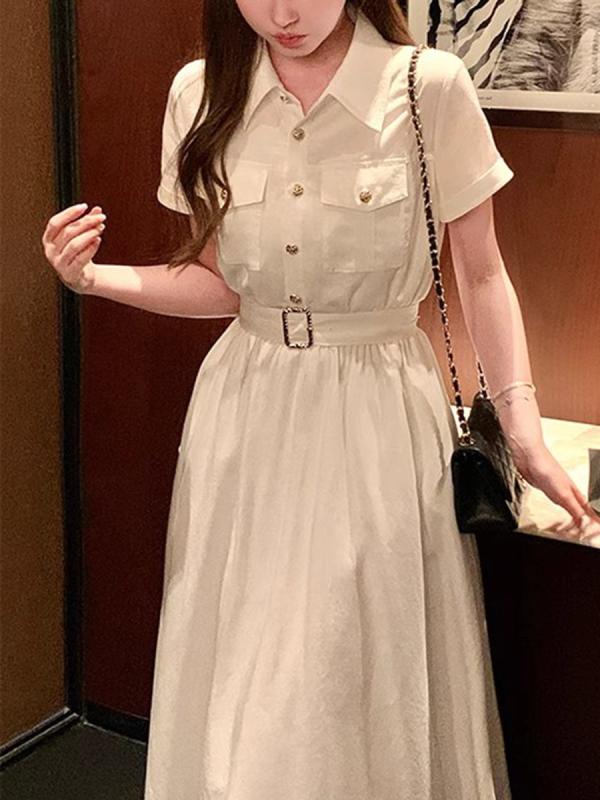 衣装 レディース 春夏 ノースリーブ ロング マキシ丈 麻 リネン  ジーンズ シャツワンピ 襟付き添い人 サファリ A伝達ルート 体型覆いかぶせる 馬鹿でかい大きさ ゆったり 細押し出し 着痩せ 心地好い 好いたらしいめ 執務室 通い 通学 普段使い走り 御部屋