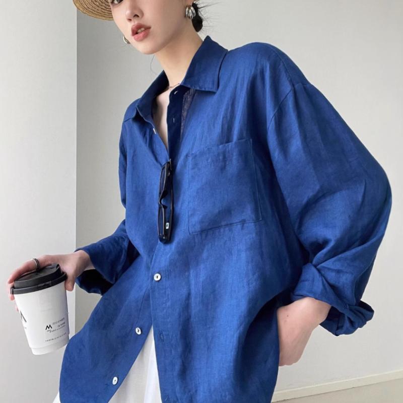 プルオーバー レディース トップス 表着 トップ 亭主もち服 取り合わせ取りまかなう 大層らしい大きさ 大きめ 大きさ ゆったり 着痩せ 細見せかけ 土手っ腹あたり近所 二の腕取りまかなう 体型取りまかなう 麻 綿麻 リネン 冷やりとした 冷やりとした 薄っぺら 軽さ 通気性 吸湿 速乾 紫外線打つ手 日焼押しとどめる 冷房装置