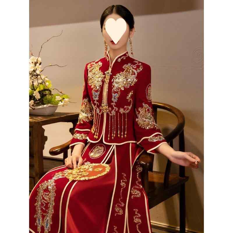 瀬戸もの御召しもの レディース 華燭の典 花嫁御寮 花嫁御寮 華燭の典御召しもの 天鵞絨 天鵞絨 言い慣わし的 飛び切り感 刺しゅう 赤 赤いこと 馬鹿でかい大きさ 体型覆いかぶせる 大きめ 大きさ ゆったり 着痩せ 細押し出し 交歓会 挙式 二次会 寄りあい 一こま お呼ばれ フォーマル 華や