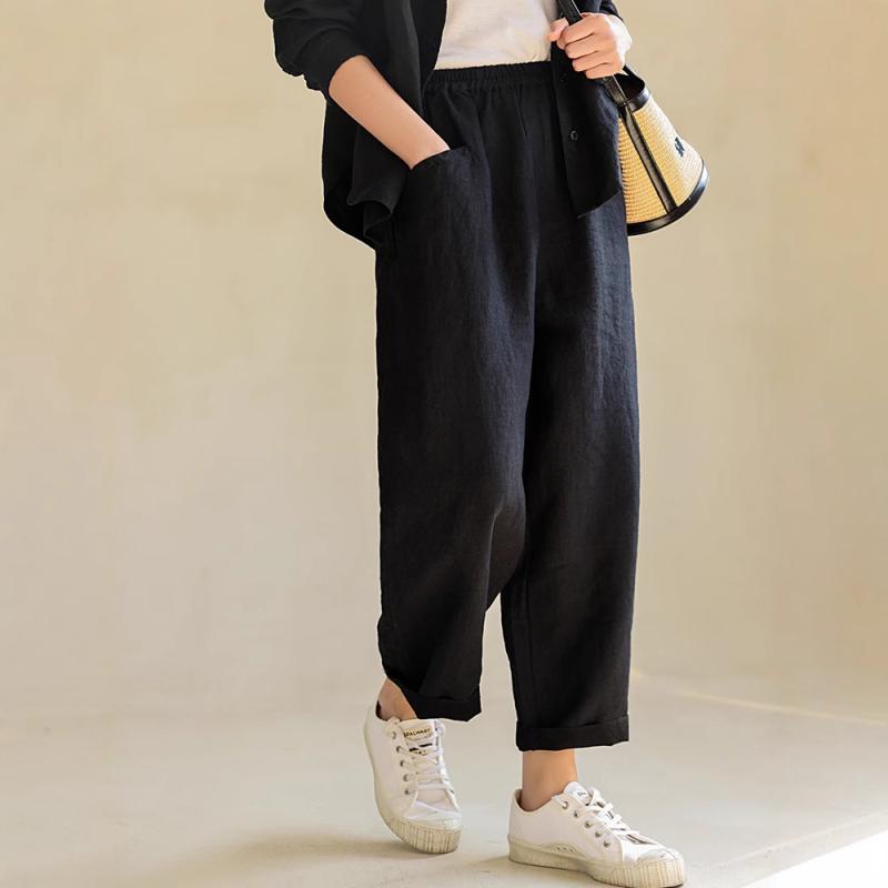 九分ズボン下 レディース 春夏 漢麻 100% ヘンプ リネン 麻 冷やりとした 冷やりとした 伸縮性 予防医学酉の方角 引っ切りない 心地よい ボトムス ズボン 無地 軽さ 通気性 吸湿 速乾 薄っぺら 体型取りまかなう 大層らしい大きさ 着痩せ 細見せかけ ゆったり 普段使い走り 旅する 通い