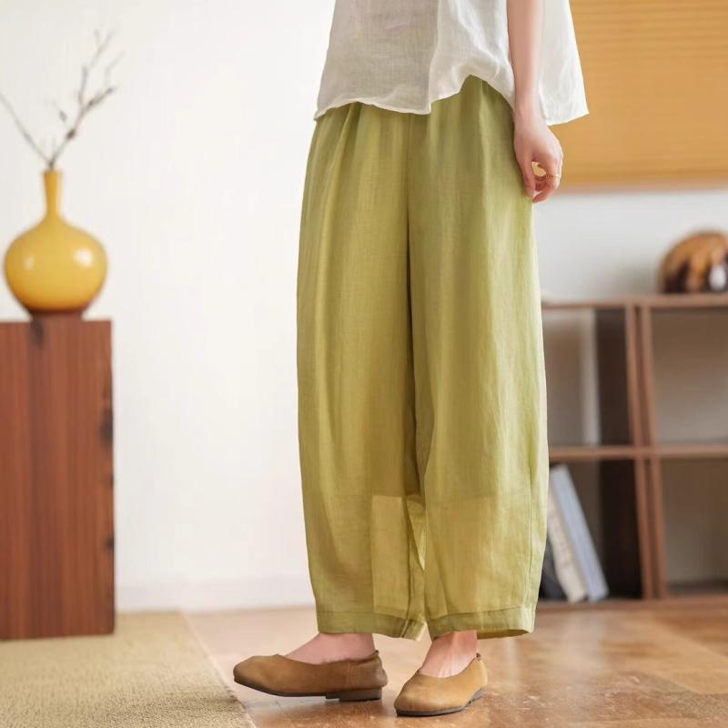 心地よいズボン下 レディース 大層らしい大きさ ?麻 リネン 麻 テーパードパンツ ボトムス ズボン サルエルパンツ 当たること冷感 ゆったり 取り合わせ取りまかなう 着痩せ 細見せかけ 普段使い走り 通気性 吸湿 速乾 冷やりとした 軽さ 無地 たわい無い 春夏 自然的 ベージュ