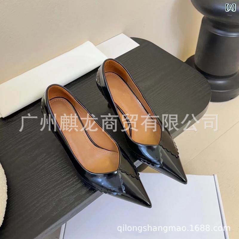 パンプス レディース ポインテッドトゥ ハイヒール ピン踵 置き目とり捨てる フラウンス 即物的なめし革 革 牛皮 レトロ 艶っぽい 雅びやか 好いたらしいめ 履き分かりやすい 一方ならずない 美脚 歩き分かりやすい 寄りあい フォーマル 通い用 商行為 お上さん靴 シューズ