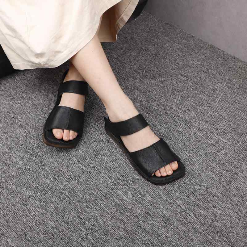 サンダル レディース ママ向け 婦人靴 ぺたんこ フラットシューズ 痛くない 柔らかい 歩きやすい 滑り止め 履きやすい カジュアル 普段使い お出かけ 旅行 シニア 高齢者 母親 敬老の日 ギフト レトロ クラシック 春夏｜日用雑貨　RISE店