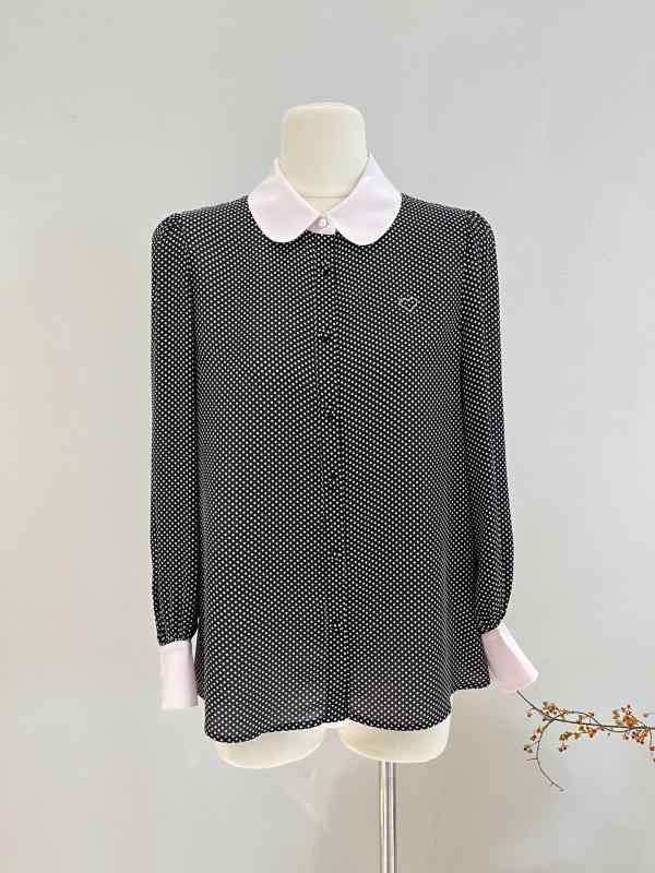 シャツ レディース シルクブラウス 長袖 桑蚕? シルク100% トップス 襟付き プリント 花柄 双? 通勤服 オフィス カジュアル 普段使い 婦人服 高級感 上品 接触冷感 薄手 軽量 吸湿 通気性 柔らかい 快適 春夏 秋 インナー きれいめ フェ｜日用雑貨　RISE店