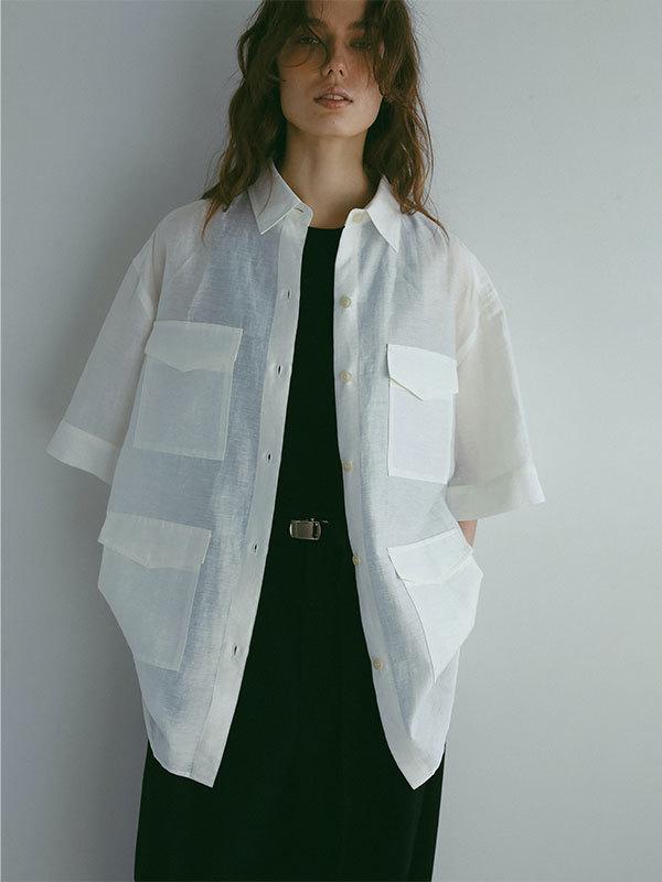 ブラウス レディース 春夏 ゆったり 大きいサイズ トップス 長袖 シャツ フランス風 フレンチガーリー 体型カバー 着痩せ 細見え 爽やか 涼しい 軽やか 通気性 快適 普段使い 通勤用 カジュアル 無地 シンプル 立体感 エレガント きれいめ 大人か｜日用雑貨　RISE店