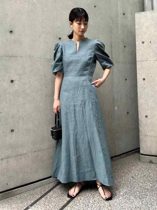 ワンピース レディース 春夏 リネン 亜麻 長袖 レトロ ナチュラル ゆったり 大きいサイズ 体型カバー 着痩せ 細見え 無地 おしゃれ シンプル マキシ丈 ロング丈 カシュクール 上品 高級感 普段使い 通勤用 カジュアル スタイルアップ シ｜日用雑貨　RISE店