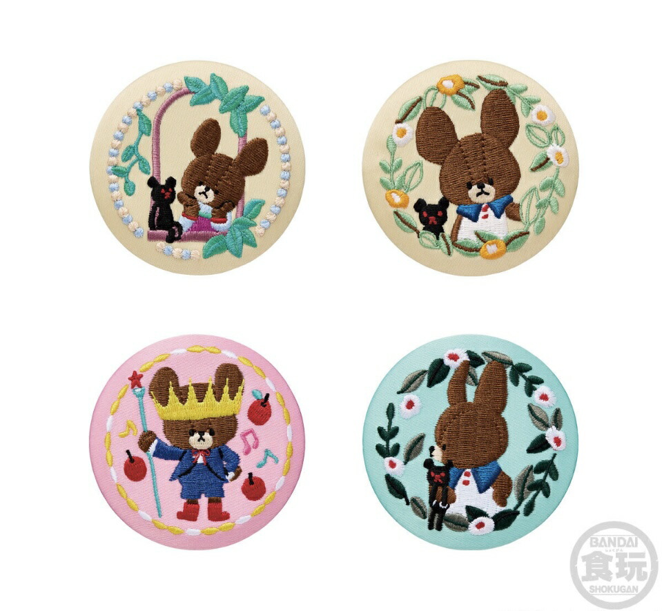 楽天市場】送料無料 BANDAI Candy くまのがっこう 刺繍缶バッジ