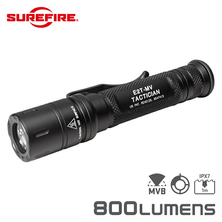 ライト SUREFIRE E2T MAXVISION TACTICIAN ? Dual-Output MaxVision Beam LED Flashlight
