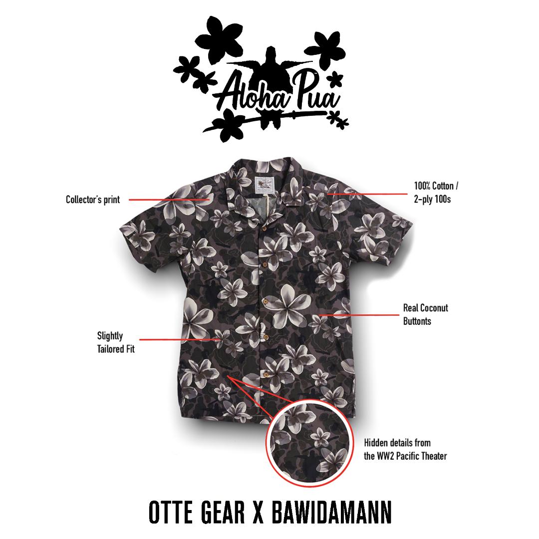 全商品オープニング価格 Otte Gear社 X Bawidamann社 Aloha Pua Mob アロハシャツ Fucoa Cl