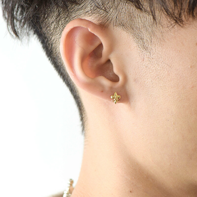 ケース付き Lord ロードキャメロット Camelot 10kイエローゴールド スタッドピアス あす楽ジュエリー アクセサリー Lc503yg10k ユリモチーフ メンズ Rism Town限定モデル Lord Camelot 10金 K10 ピアス 1点売り 片耳用 ケース付き メンズ 人気ブランド 送料無料