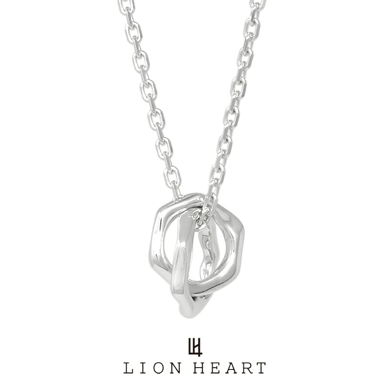 ライオンハート ウォーターフロウ ダブルリングネックレス シルバー925 1NE247A0SV LION HEART for Gift シルバーネックレス 誕生日 プレゼント ギフト 送料無料 メンズ ブランド