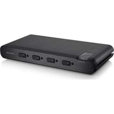 【楽天市場】Belkin Secure 4-Port DVI-I, SH KVM With Audio And CAC, PP 3.0 ...