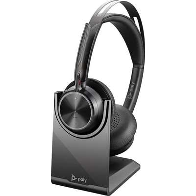 デモ機 Poly Voyager Focus 2 UC-M USB-C 充電スタンド付属 Microsoft Teams対応 PC用Blueotoothドングル付属 ワイヤレスヘッドセット アクティブノイズキャンセリング搭載|RISO-SYA